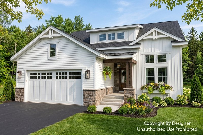 Architectural House Design - Exterior - Front Elevation 2 for Farmhouse House Plan #51-1536 - 3 bed, 2.5 bath