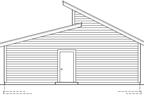 Exterior - Rear Elevation for Contemporary House Plan #112-221 - 1 bed, 1 bath