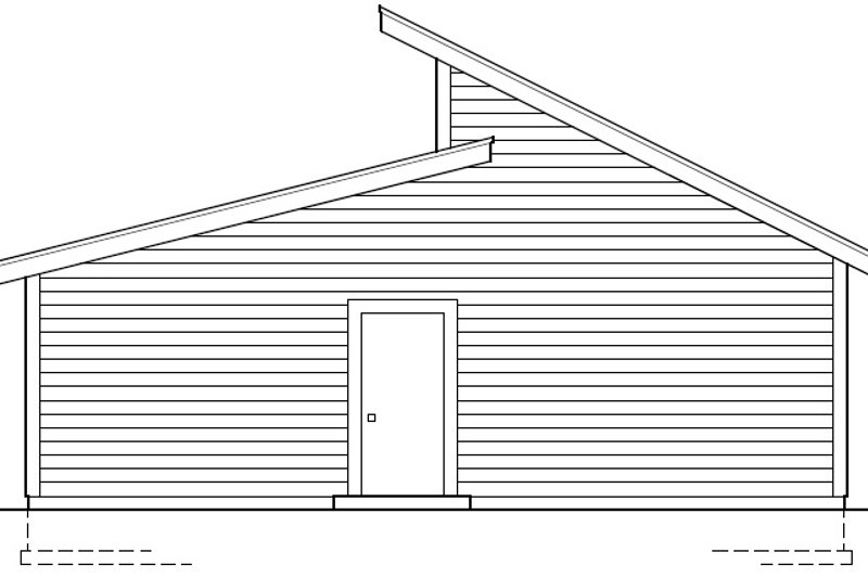 House Blueprint - Exterior - Rear Elevation for Contemporary House Plan #112-221 - 1 bed, 1 bath