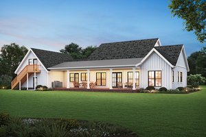 Exterior - Rear Elevation for Farmhouse House Plan #48-1128 - 4 bed, 4.5 bath