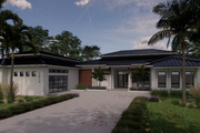 Contemporary Style House Plan - 4 Beds 3.5 Baths 3879 Sq/Ft Plan #1058-231 