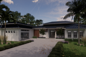 Contemporary Exterior - Front Elevation Plan #1058-231