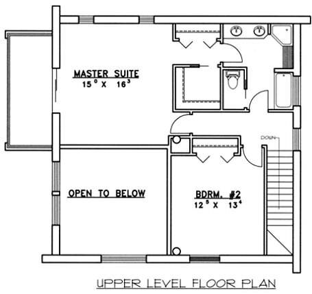 Log Style House Plan - 2 Beds 2 Baths 1565 Sq/Ft Plan #117-552 ...