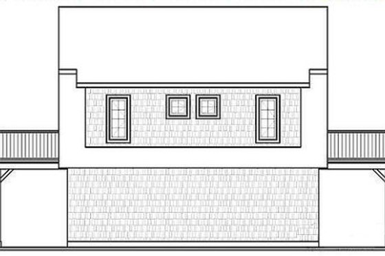 Exterior - Rear Elevation for Country House Plan #23-756 - 2 bed, 1.5 bath