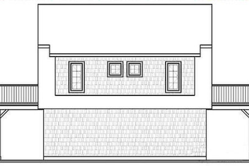 Home Plan - Exterior - Rear Elevation for Country House Plan #23-756 - 2 bed, 1.5 bath