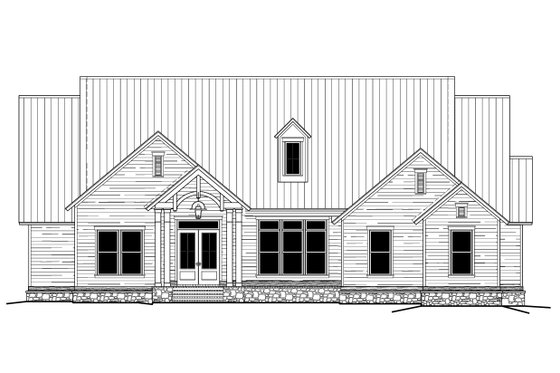 Exterior - Front Elevation 3 for Farmhouse House Plan #1081-10 - 4 bed, 3 bath