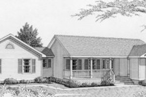 Ranch Exterior - Front Elevation Plan #112-110