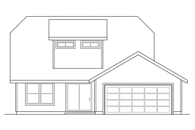 Home Plan - Exterior - Rear Elevation for Traditional House Plan #124-307 - 3 bed, 2.5 bath
