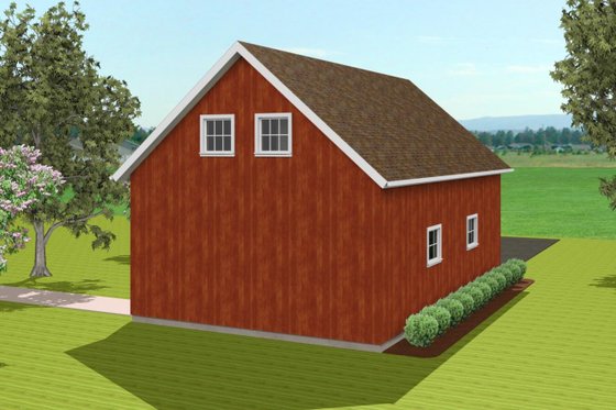 Exterior - Rear Elevation for Country House Plan #75-207, 0 bath