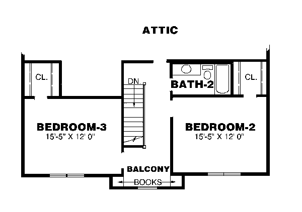 Dream House Plan - Country Floor Plan - Upper Floor Plan #34-152