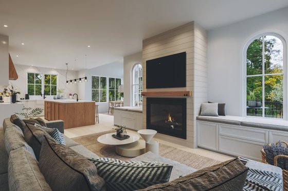 Interior - Family Room for Farmhouse House Plan #23-2779 - 5 bed, 2.5 bath