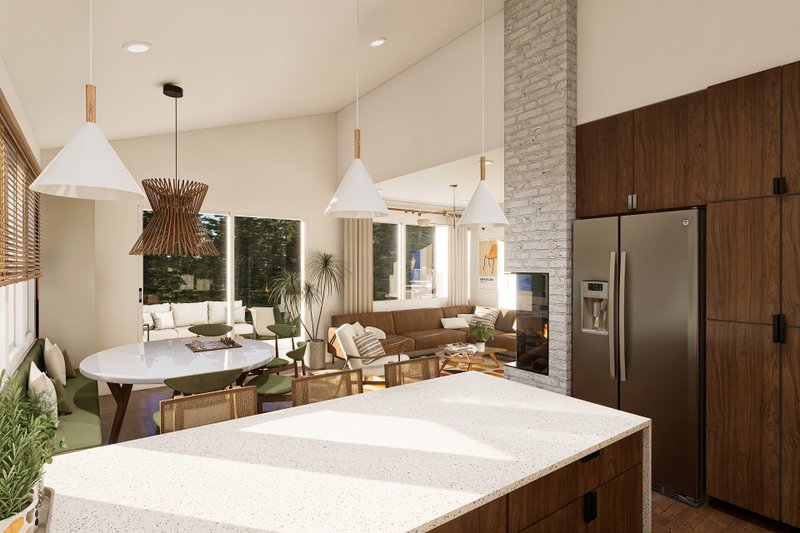 House Blueprint - Interior - Dining Room for Contemporary House Plan #23-2834 - 3 bed, 1 bath