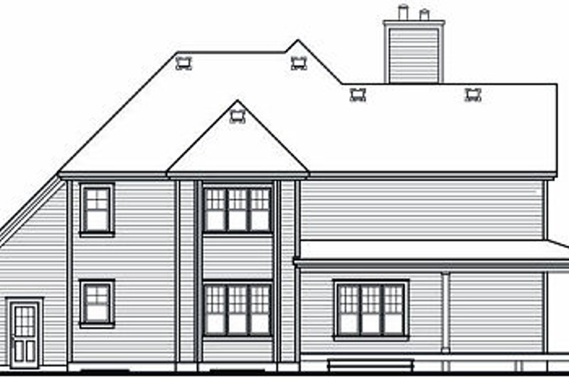 Home Plan - Exterior - Rear Elevation for Traditional House Plan #23-871 - 3 bed, 2.5 bath