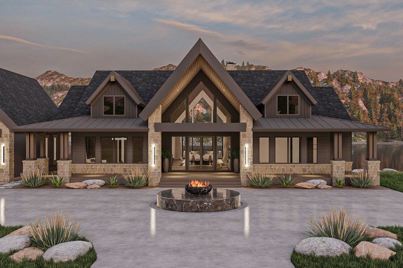 Dream House Plan - Exterior - Front Elevation 4 for Modern House Plan #455-232 - 2 bed, 3 bath