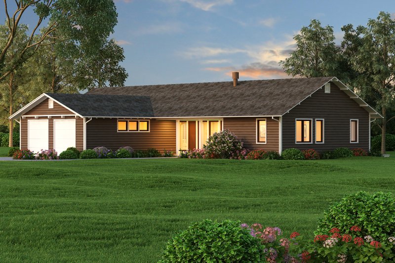 Dream House Plan - Ranch Exterior - Other Elevation Plan #445-5