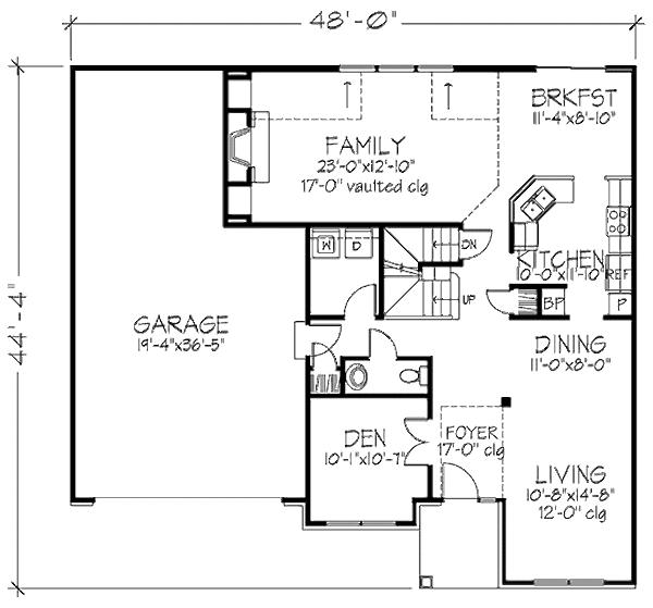 House Plan Design - European Floor Plan - Main Floor Plan #320-451