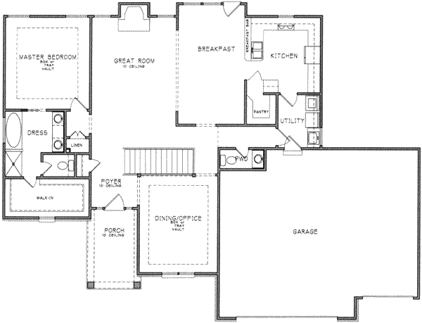 European Floor Plan - Main Floor Plan #6-209