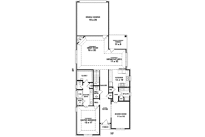 Floor Plan - Main Floor for Colonial House Plan #81-534 - 3 bed, 2.5 bath