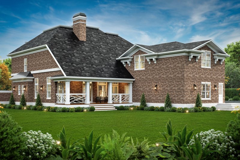 Home Plan - Exterior - Rear Elevation 1 for Classical House Plan #119-253 - 5 bed, 3.5 bath