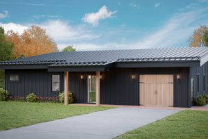 Dream House Plan - Exterior - Front Elevation for Cabin House Plan #1089-54 - 1 bed, 1.5 bath