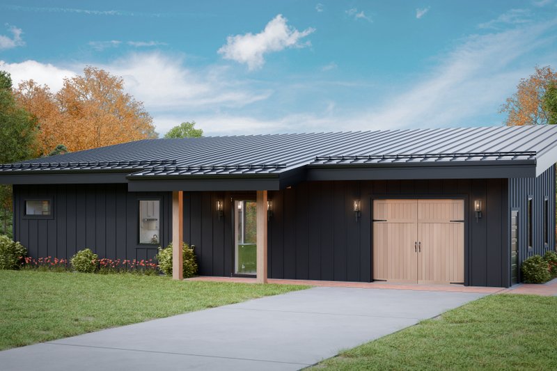 Home Plan - Exterior - Front Elevation 2 for Cabin House Plan #1089-54 - 1 bed, 1.5 bath