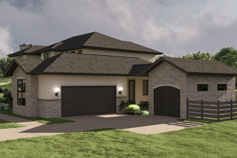 House Design - Exterior - Other Elevation 1 for Mediterranean House Plan #455-394 - 4 bed, 3.5 bath