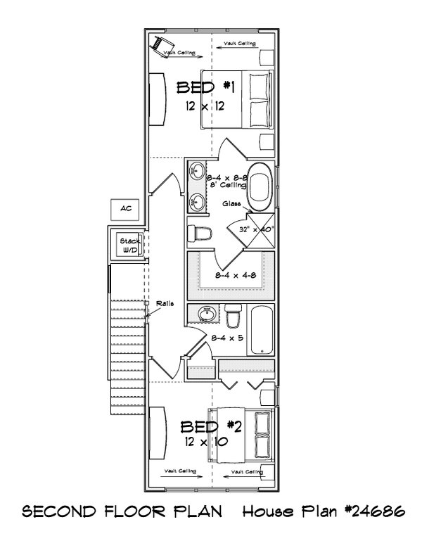 Dream House Plan - Floor Plan - Upper Floor for Cottage House Plan #513-2478 - 3 bed, 3 bath