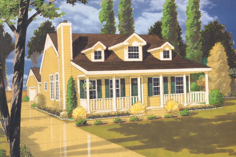Home Plan - Country Exterior - Front Elevation Plan #3-310
