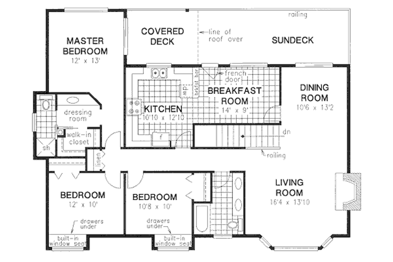 House Plan Design - Floor Plan - Upper Floor for European House Plan #18-9037 - 3 bed, 2 bath