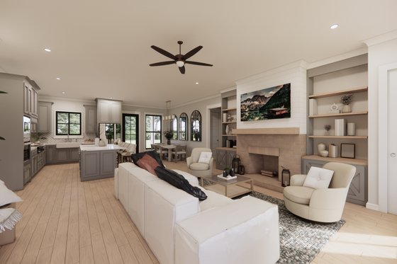 Interior - Family Room 1 for Farmhouse House Plan #1074-44 - 3 bed, 2.5 bath