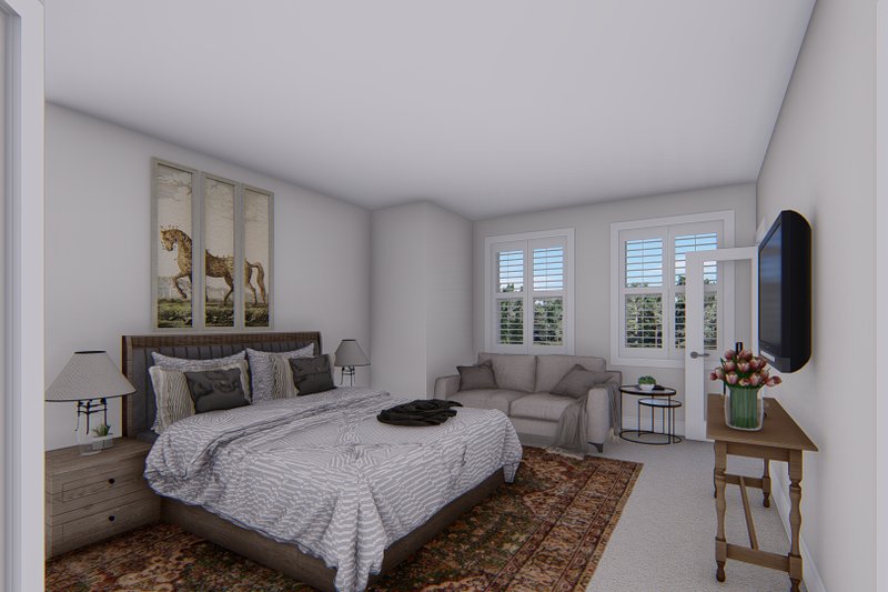Architectural House Design - Interior - Master Bedroom for Farmhouse House Plan #1060-140 - 5 bed, 2.5 bath