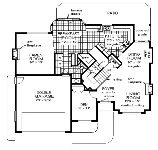 House Design - European Floor Plan - Main Floor Plan #18-237