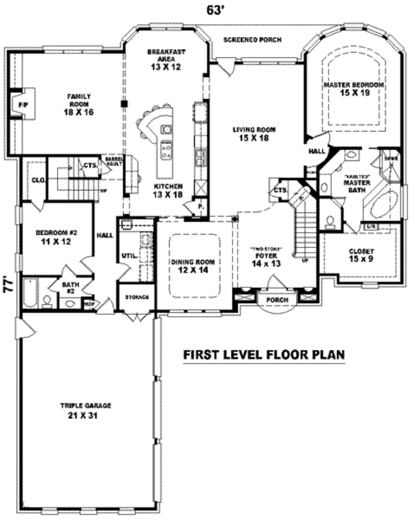 European Floor Plan - Main Floor Plan #81-1251