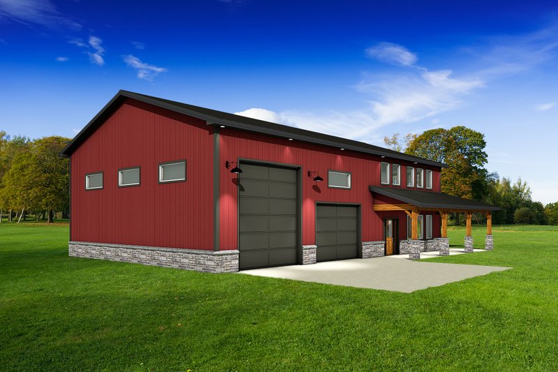 Dream House Plan - Exterior - Front Elevation 4 for Barndominium House Plan #1084-12 - 3 bed, 2.5 bath