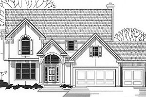 European Exterior - Front Elevation Plan #67-260