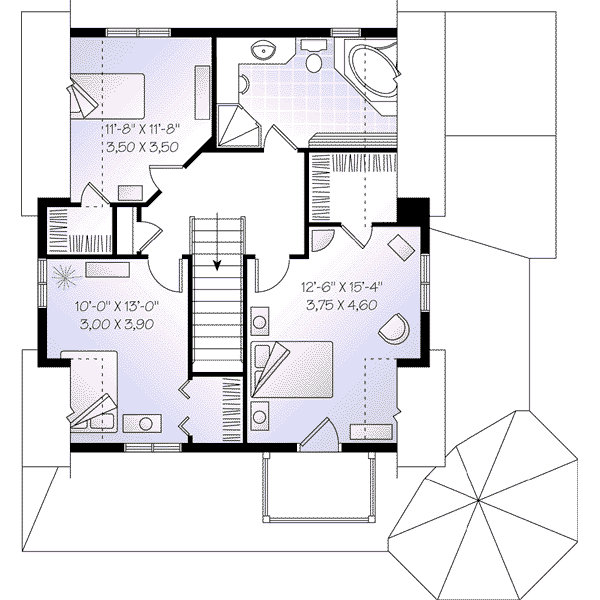 Home Plan - Traditional Floor Plan - Upper Floor Plan #23-612