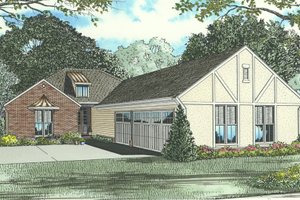 European Exterior - Front Elevation Plan #17-3461