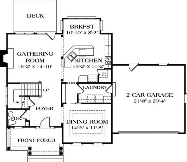 Colonial Floor Plan - Main Floor Plan #453-77