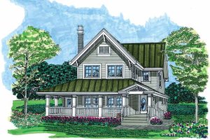 House Plan Design - Country Exterior - Front Elevation Plan #47-1022