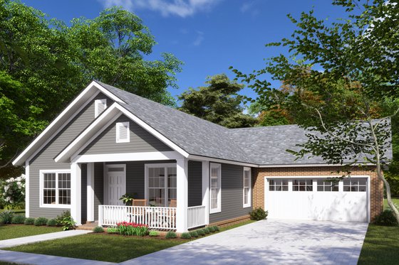 Exterior - Other Elevation for Ranch House Plan #513-2 - 3 bed, 2 bath