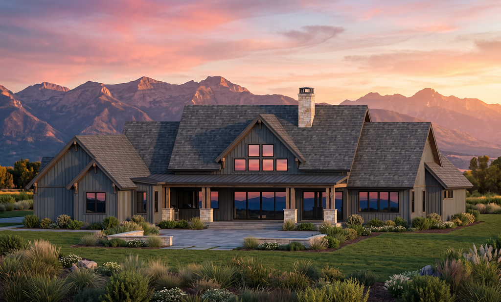 Exterior - Rear Elevation for Country House Plan #1096-212 - 4 bed, 5 bath