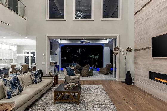 Interior - Family Room for Modern House Plan #548-47 - 4 bed, 4.5 bath