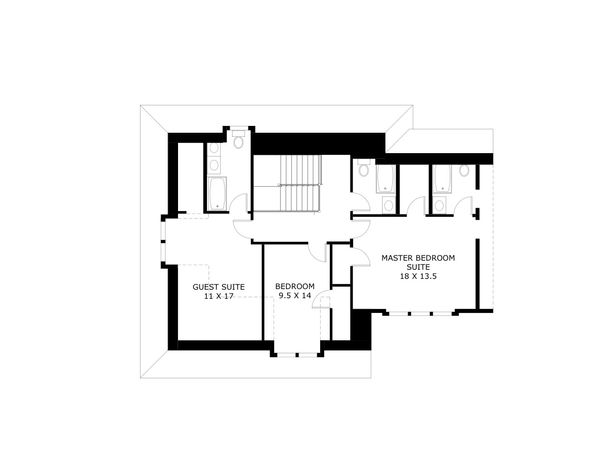 Bungalow Floor Plan - Upper Floor Plan #925-2