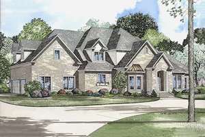 European Exterior - Front Elevation Plan #17-569