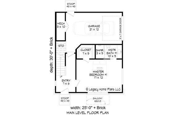 Floor Plan - Main Floor for Modern House Plan #932-686 - 3 bed, 3.5 bath