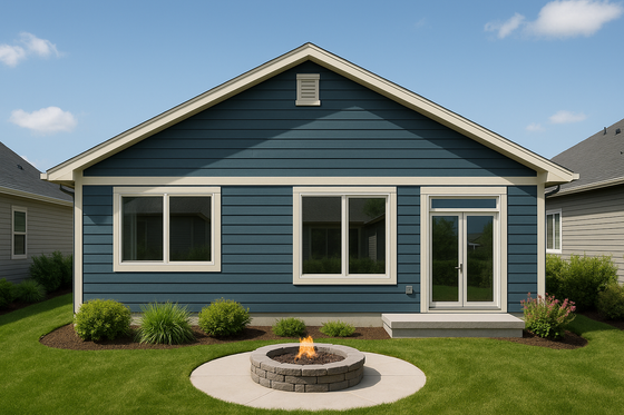 Exterior - Rear Elevation for Craftsman House Plan #112-295 - 3 bed, 2 bath