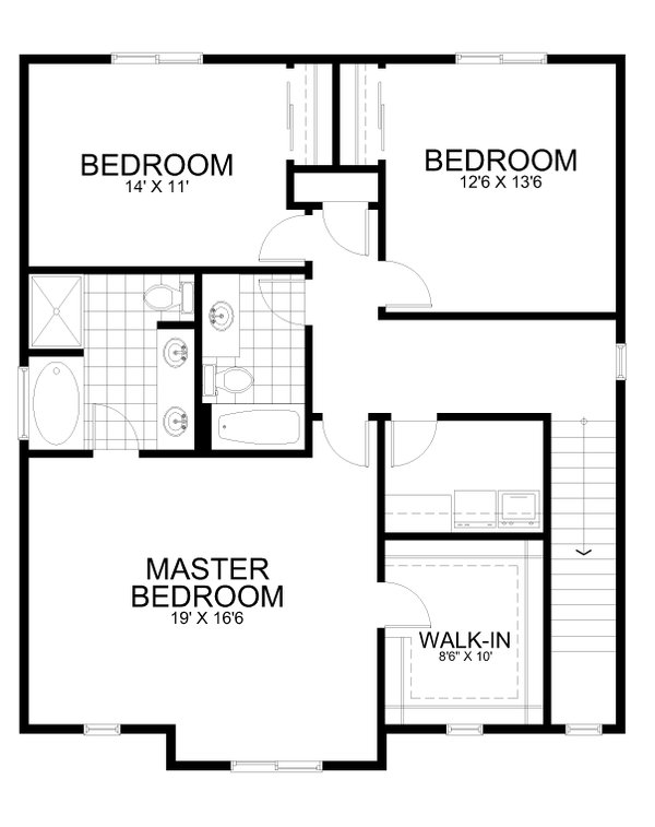 Craftsman Floor Plan - Upper Floor Plan #112-223