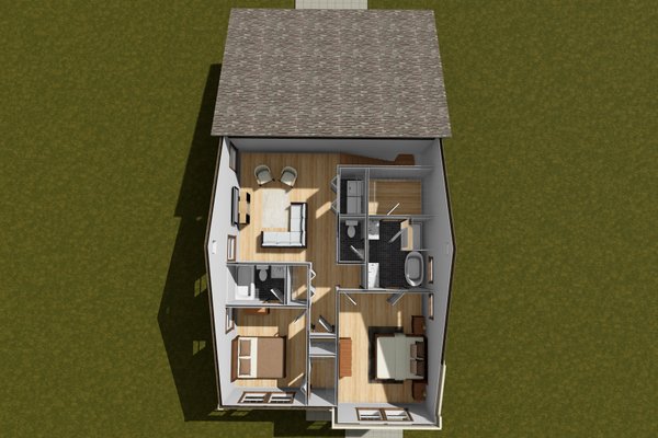 House Blueprint - Cottage Floor Plan - Upper Floor Plan #513-2302