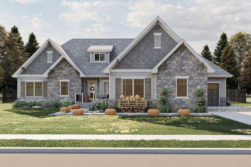 Architectural House Design - Exterior - Other Elevation 4 for Cottage House Plan #455-116 - 2 bed, 2.5 bath