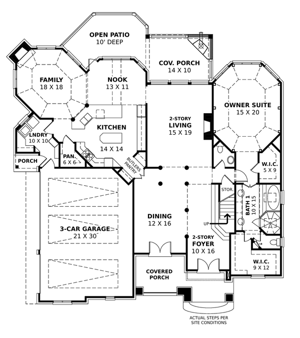 European Floor Plan - Main Floor Plan #119-293